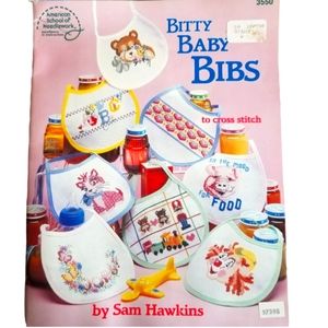 Hot Off The Press Bitty Baby Bibs Cross Stitch Pattern Book